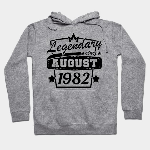 legendary since august 1982 40th birthday retro Hoodie by HBfunshirts